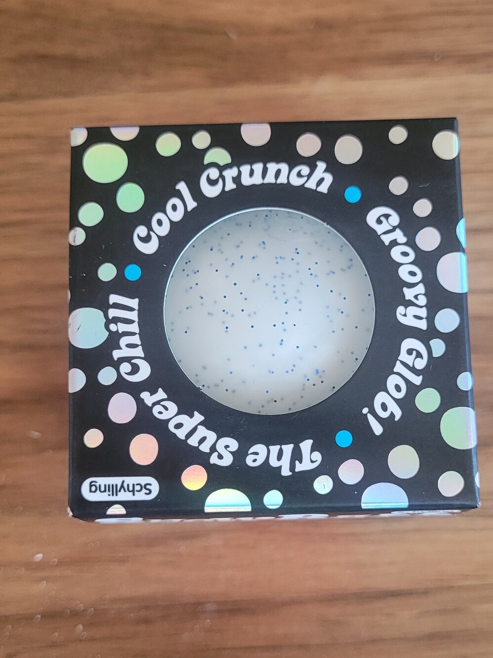 Cool Crunch Groovy Globe - White Speckled Stress Ball